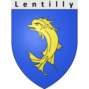 Logo de la mairie de Lentilly : un blason bleu arborant un poisson doré