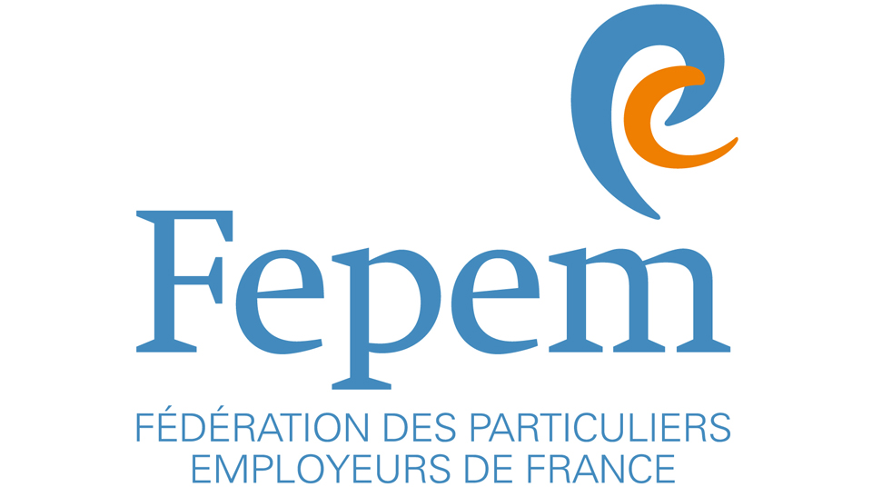 Logo bleu et orange de la FEPEM (Fédération des Particuliers Employeurs de France)