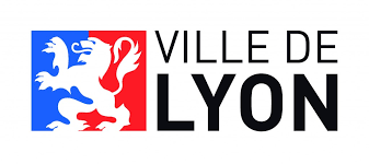 Logo de la ville de Lyon avec le blason du lion bleu et rouge
