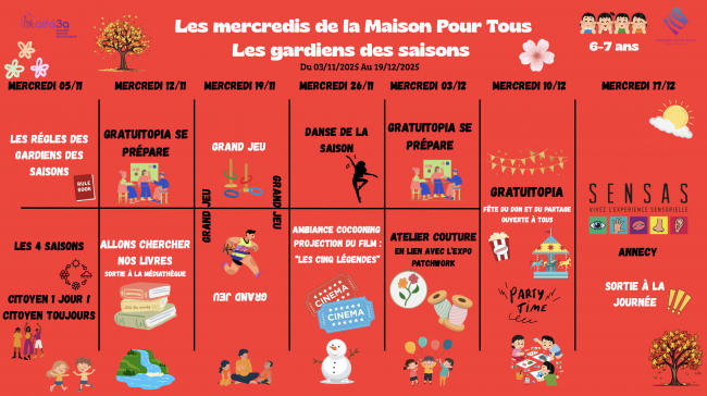 PROGRAMMES DES MERCREDIS